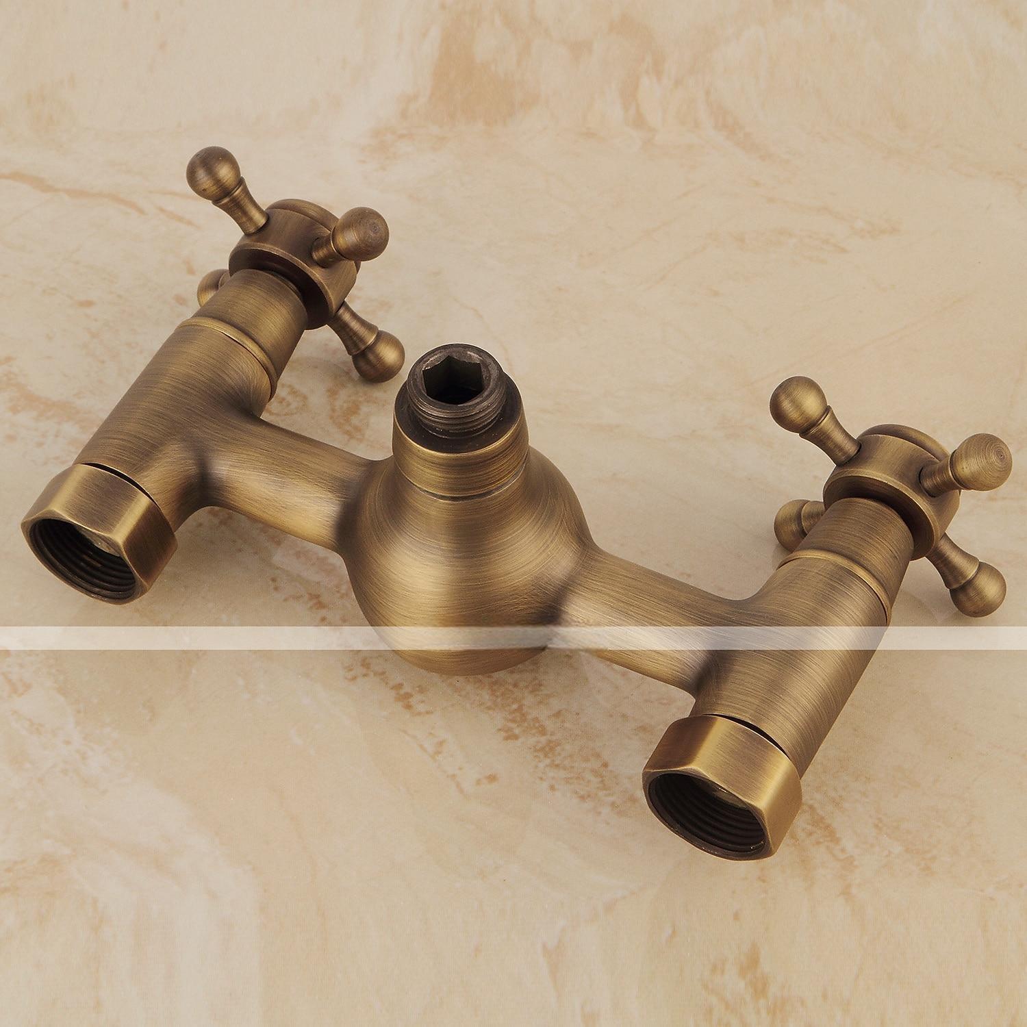 Brass Shower Faucet SetTwo Handles One Hole  Wall Installation Waterfall Portable Spray Pull out Handshower with Cold/Hot Water 2025 - CAD $71.99 –P7