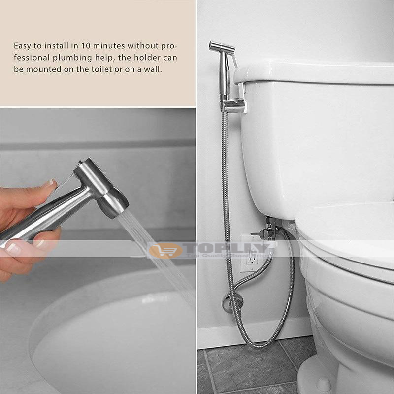 Stainless Steel Handheld Bidet Mixing Valve Toilet Bow Cleaning Set Bidet Sprayer Faucet Balcony Cleaning Accessories Washlet 2025 - CAD $39.99 –P4