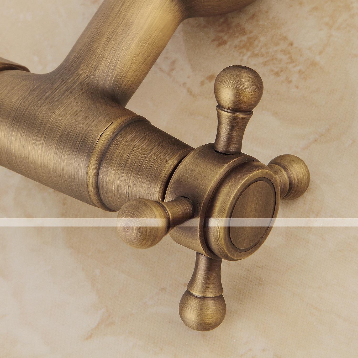 Brass Shower Faucet SetTwo Handles One Hole  Wall Installation Waterfall Portable Spray Pull out Handshower with Cold/Hot Water 2025 - CAD $71.99 –P9