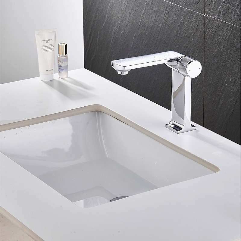 Basin Sink Mixer Taps, Bathroom Sink Faucet Single Handle One Hole Deck Mounted Vessel Water Tap with Hot and Cold Hose 2025 - CAD $89.59 –P11