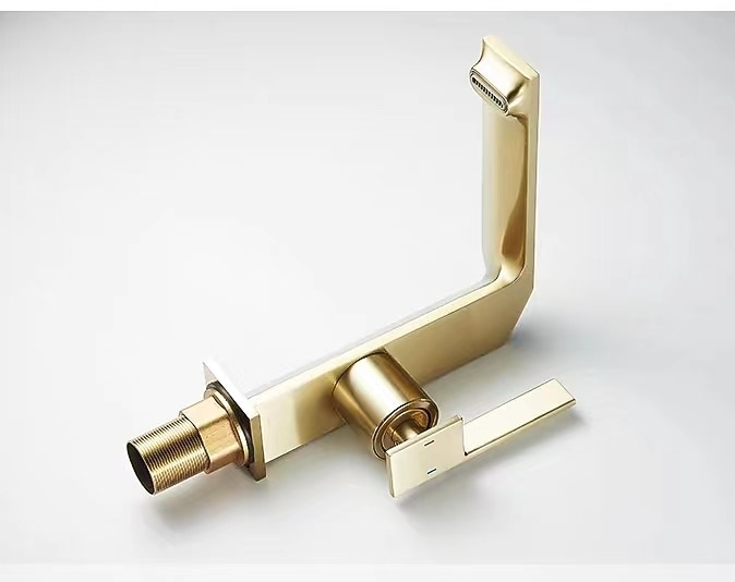 Waterfall Bathroom Sink Mixer Faucet Brass, Single Handle Basin Taps One Hole Faucets with Hot and Cold Hose, Waterfall Spout Brass Bath Tap Chrome Black Gold Grey 2025 - CAD $119.99 –P5