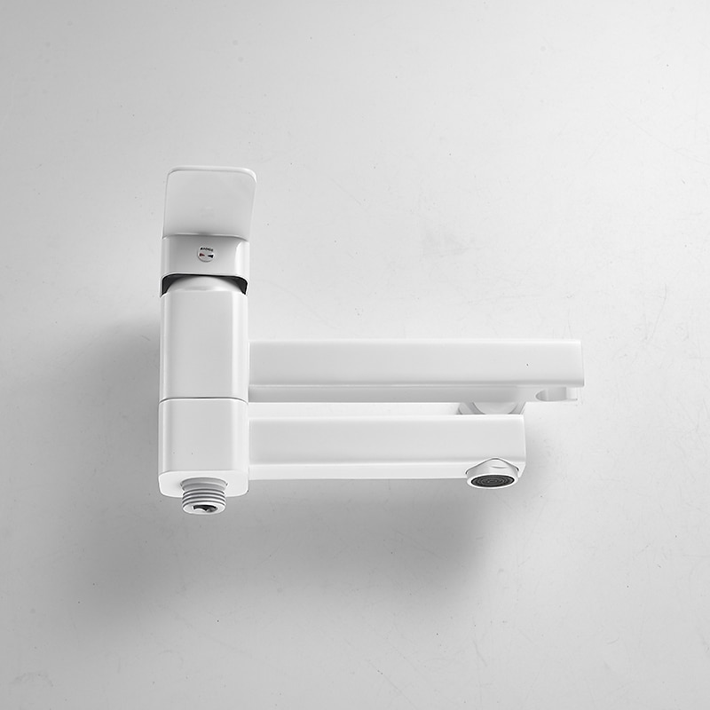 Bathtub Faucet Dual Spout Wall Mounted White Bath Tub Filler Mixer Brass Tap with Heldhand Showerhand Ceramic Valve Single Handle Control 2025 - CAD $159.99 –P9