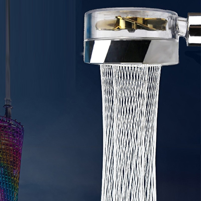 Shower Head Water Saving Flow 360 Degrees Rotating With Small Fan ABS Rain High-Pressure Spray Nozzle Bathroom Accessories 2025 - CAD $4.99 –P4