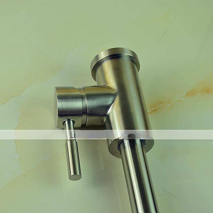 Kitchen FaucetModern Style Stainless Steel Single Handle One Hole Nickel Brushed Pot Filler Deck Mounted Retro Kitchen Taps With Hot and Cold Water 2025 - CAD $127.99 –P7