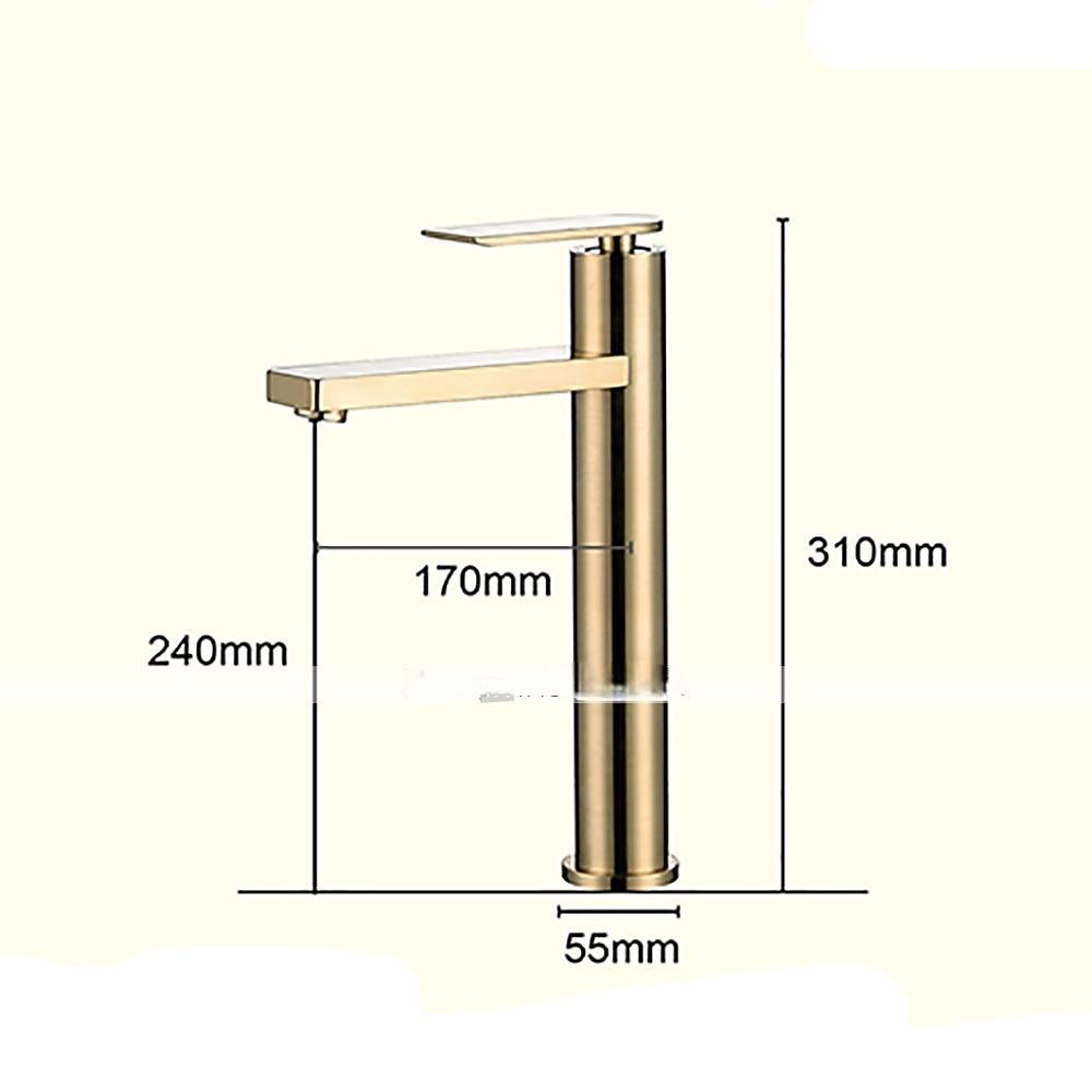 Bathroom Sink Faucet - Single Brushed Gold Centerset Single Handle One HoleBath Taps 2025 - CAD $159.99 –P2
