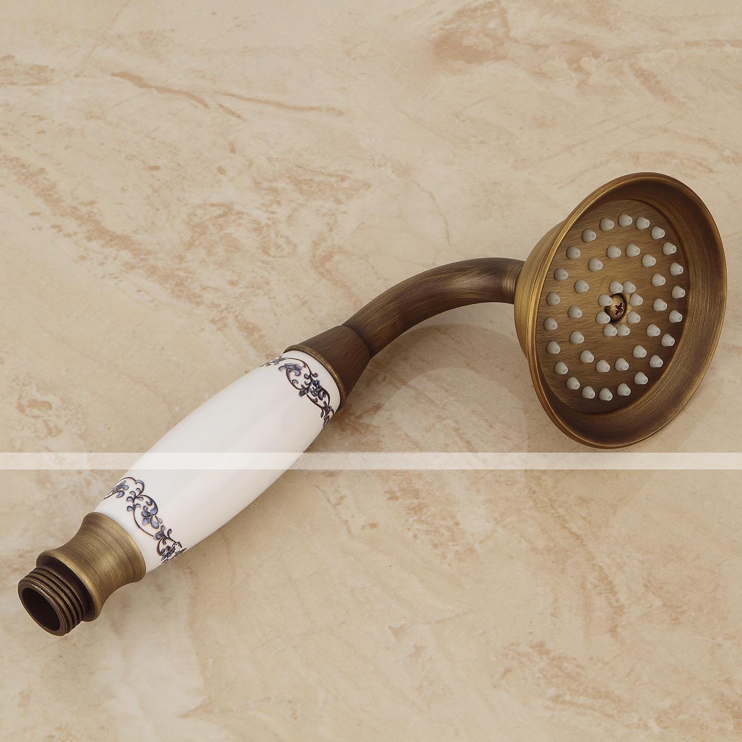 Brass Shower Faucet SetTwo Handles One Hole  Wall Installation Waterfall Portable Spray Pull out Handshower with Cold/Hot Water 2025 - CAD $71.99 –P2