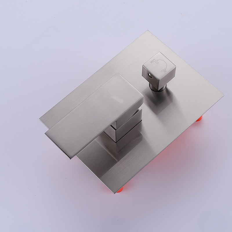 Wall Mounted Bathtub Faucet with Hand Shower Modern Wall Installation with Ceramic Valve Bathtub Filling Shower Mixer Faucets Single Handle Cascading Faucet 2025 - CAD $398.99 –P16