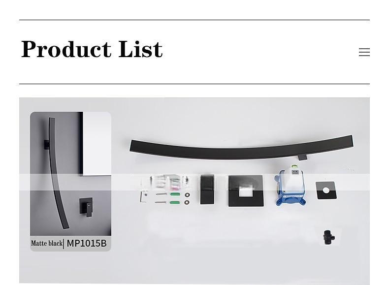 Wall Mounted Bathroom Sink Faucet,New Design Waterfall Black Single Handle Two Holes Bath Taps with Large Outlet and Flow Adjustable Switch and Hot/Cold Switch 2025 - CAD $366.99 –P15