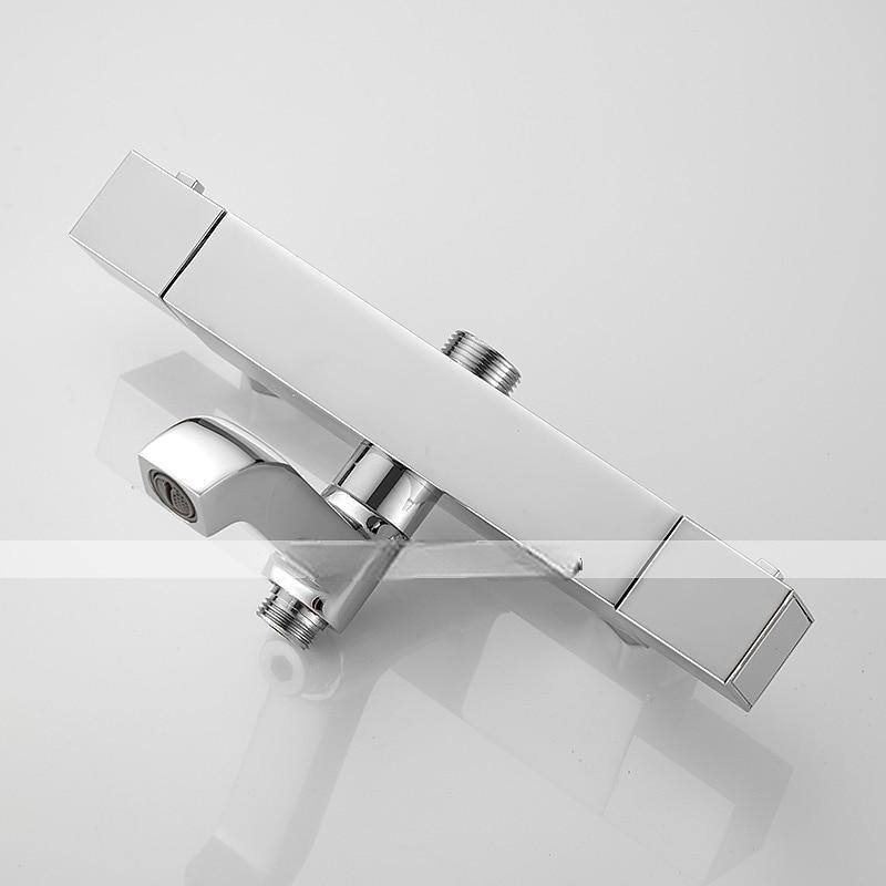Shower FaucetRainfall Shower Head System / Thermostatic Mixer valve Set - Handshower Included pullout Rainfall Shower Contemporary Electroplated Mount Outside Ceramic Valve Bath Shower Mixer Taps 2025 - CAD $303.99 –P14