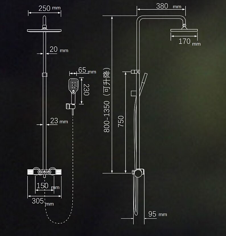 Shower FaucetShower System Set - Handshower Included Contemporary Chrome / Electroplated Mount Outside Ceramic Valve Bath Shower Mixer Taps 2025 - CAD $498.13 –P8