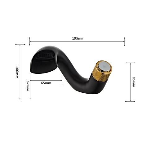 Waterfall Bathroom Sink Mixer Faucet, Mono Wash Basin Single Handle Basin Taps, Monobloc Vessel Water Brass Tap Deck Mounted with Hot and Cold Hose 2025 - CAD $87.99 –P3