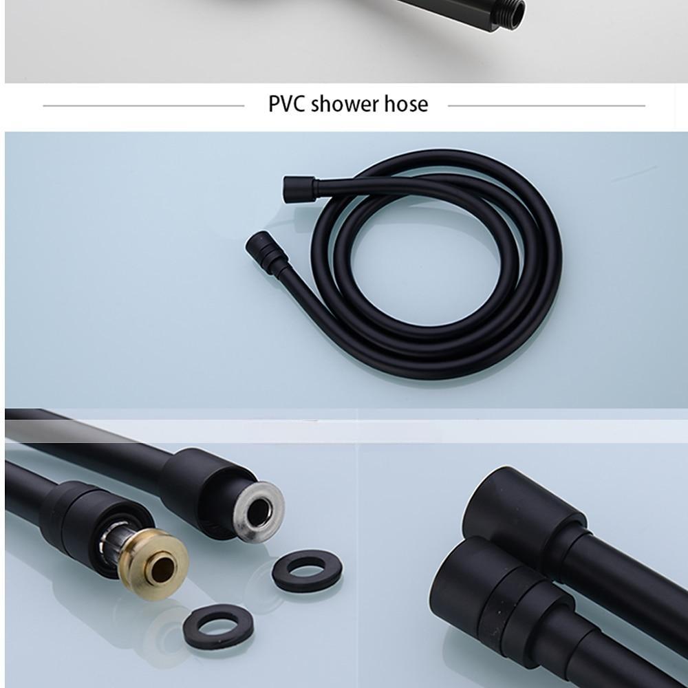Bathtub Faucet Wall Mounted Black 3 Spout Bathroom Faucet Bath Roman Tub Filler Mixer Tap Brass with 2 Sprayer Bidet Sprayer 2025 - CAD $135.99 –P19