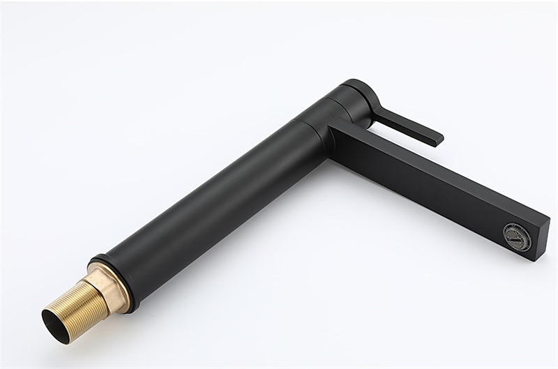 Bathroom Vessel Faucet Tall 11 inch, Sink Mixer Basin Taps Deck Mounted, Monobloc Round Single Handle Cermaic Valve Brass Taps Black Gold Chrome 2025 - CAD $87.99 –P8