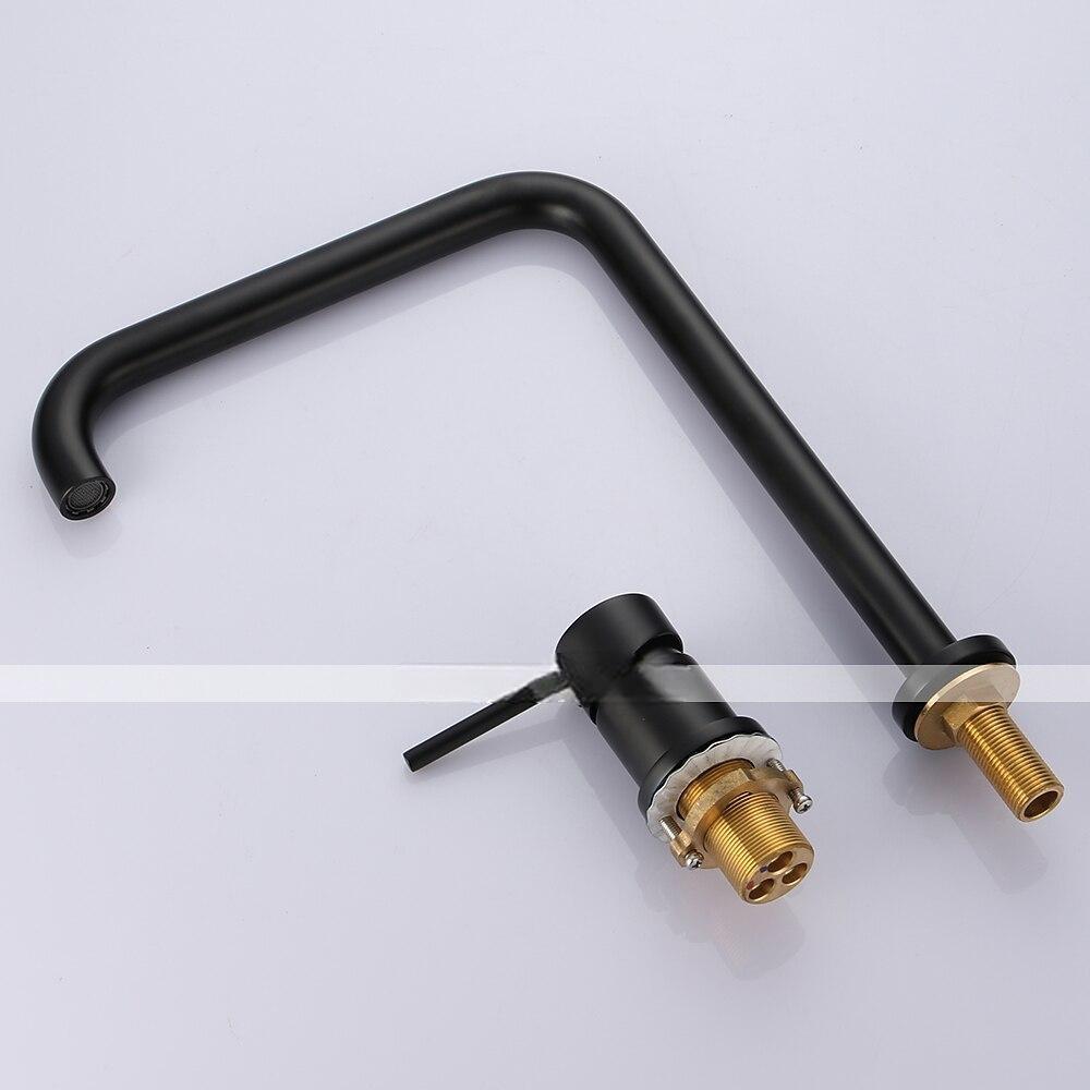 Single Handle Kitchen FaucetBlack 2 Hole Widespread Painted Finishes Brass Kitchen Sink Faucet with Hot and Cold Water 2025 - CAD $135.99 –P3