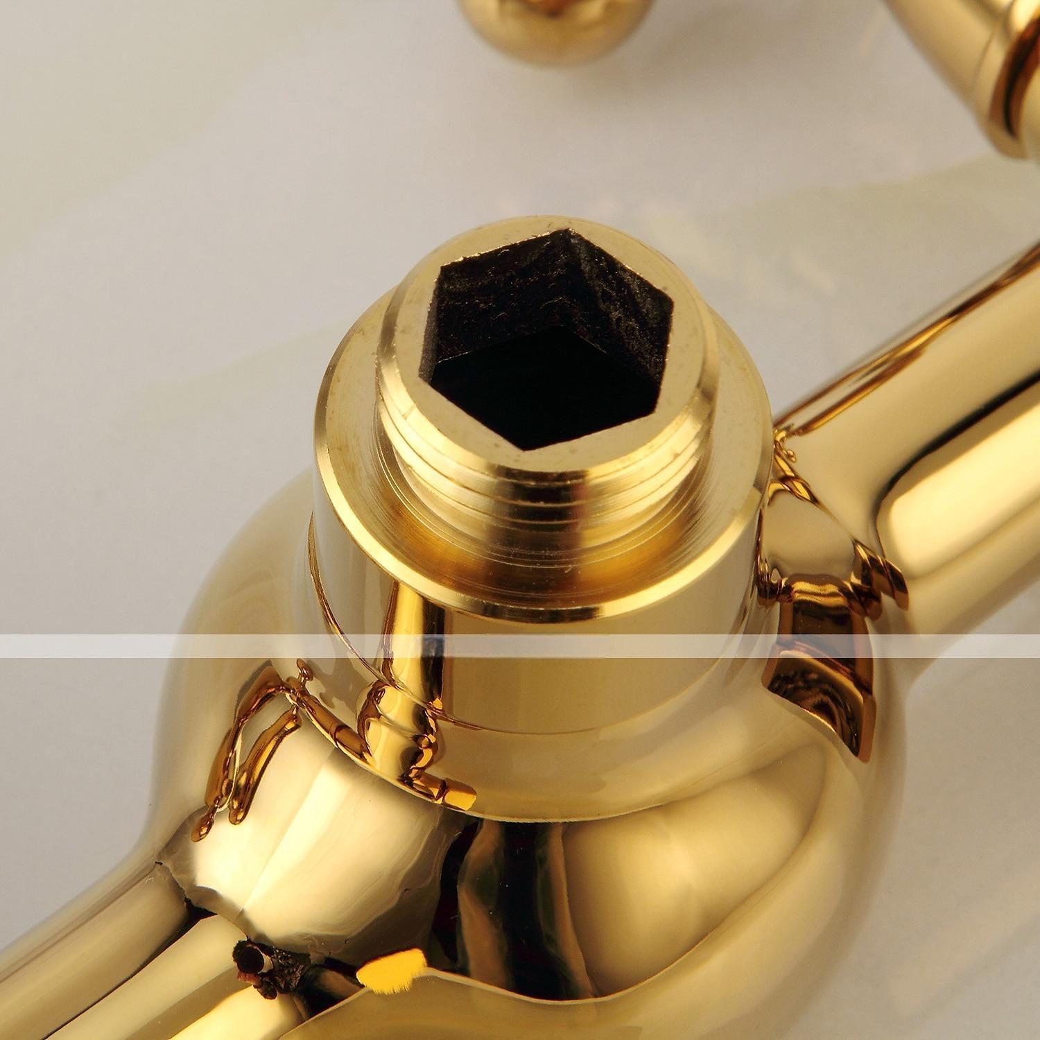 Shower Faucet Set Handshower Included Vintage Style/Country Brass/Electroplated Mount Outside Ceramic Valve Bath Shower 2025 - CAD $143.99 –P6