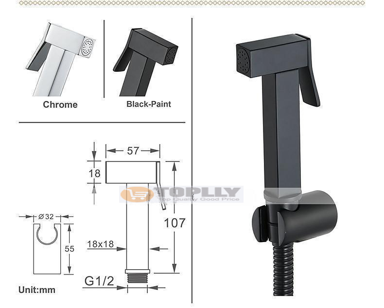 Copper Single Hole Bidet Black Toilet Handheld Bidet Sprayer Self-Cleaning Contemporary Cleaning Spray Gun Set 2025 - CAD $79.99 –P3