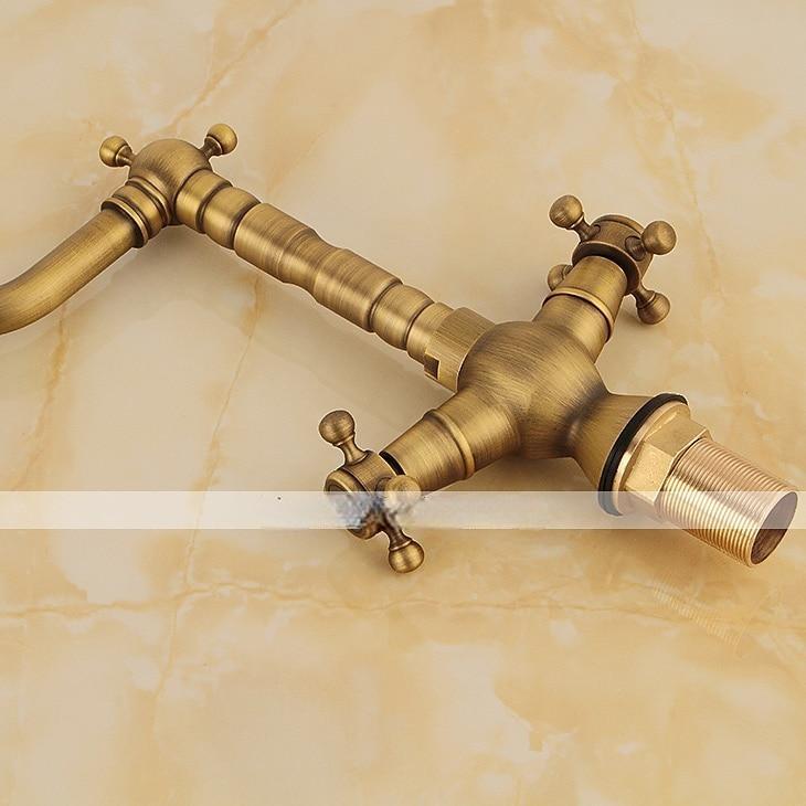Kitchen faucet - Two Handles One Hole Antique Copper Standard Spout Centerset Contemporary / Antique Kitchen Taps 2025 - CAD $95.99 –P5