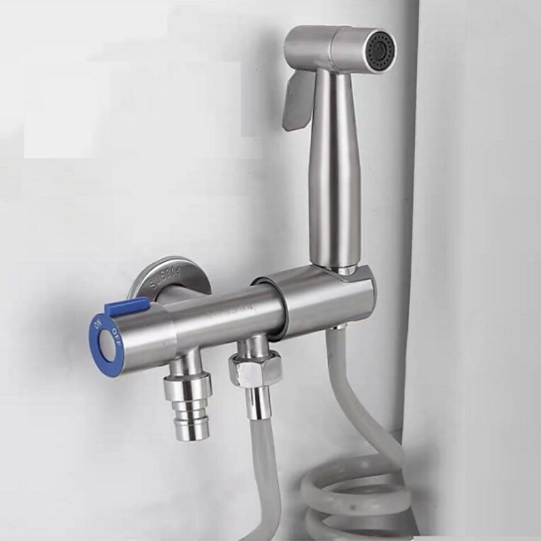 Handheld Toilet Bidet Sprayer Kit Wall-mount 304 Stainless Steel Toilet Bidet Showerhead with Hose Bathroom Cleaning Set 2025 - CAD $39.99 –P4