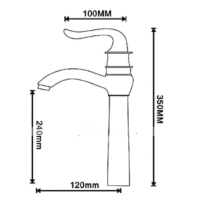 Brass Bathroom Sink Faucet,Waterfall Antique Brass Widespread Water Flow Single Handle One Hole Bath Taps with Hot and Cold Switch 2025 - CAD $95.99 –P1