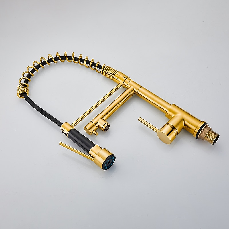 Kitchen faucet - Single Handle One Hole Electroplated Pull-out / Pull-down Deck Mounted Modern Contemporary Kitchen Taps 2025 - CAD $143.99 –P3