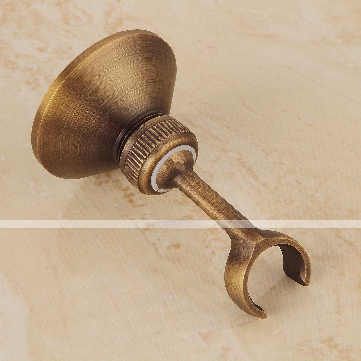 Shower Faucet SetMount Outside Antique Brass/Brass/Yellow Dual-Head Pullout Vintage Style Brass Shower Faucet with Rain Shower/Handshower/Bodysprays/Drain with Hot and Cold Water 2025 - CAD $151.99 –P11