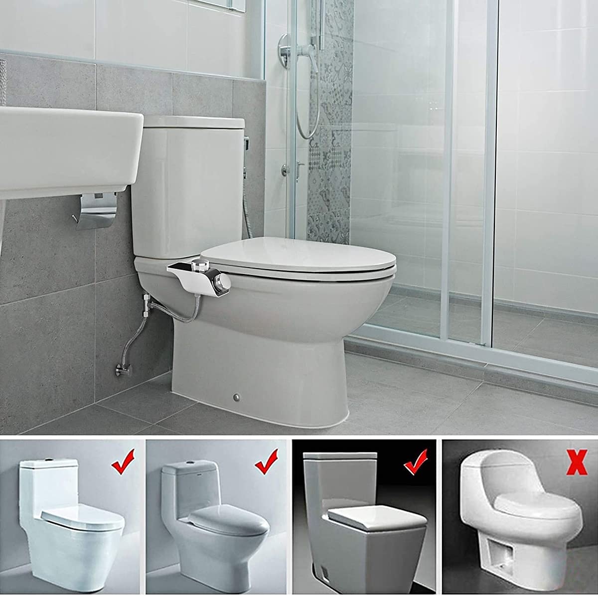 Bidet Attachment for Toilet -Self Cleaning Dual Nozzle Non-Electric Bidet Cold & Warm Fresh Water Bidet Sprayer With Temperature & Pressure Controls 2025 - CAD $71.99 –P6