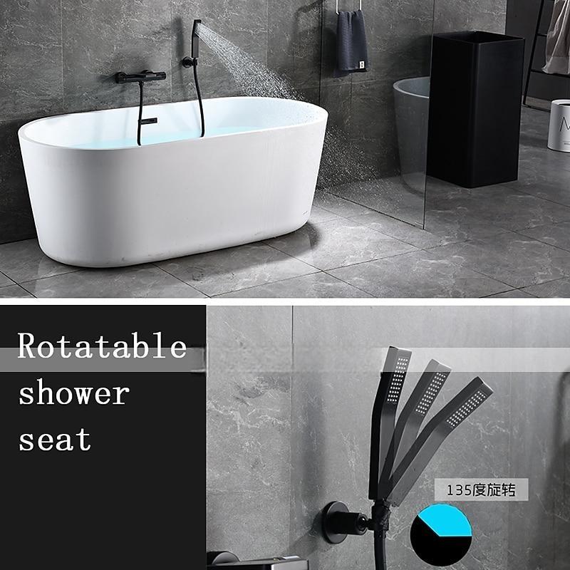 Bathtub Faucet - Thermostatic Bath Tub Faucet Contemporary Painted Finishes Free Standing Ceramic Valve Bath Shower Mixer Taps 2025 - CAD $231.99 –P7