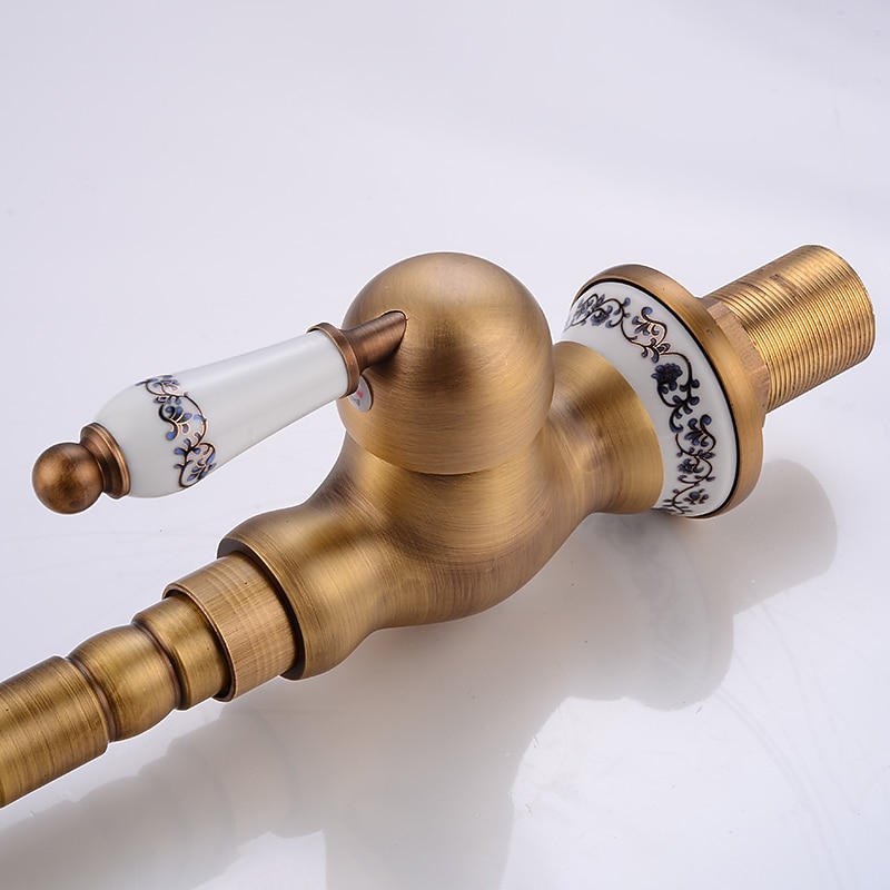 Vintage Kitchen Faucet Sink Mixer Taps Single Handle Vessel Tap with Cold and Hot Hose 2025 - CAD $79.99 –P4