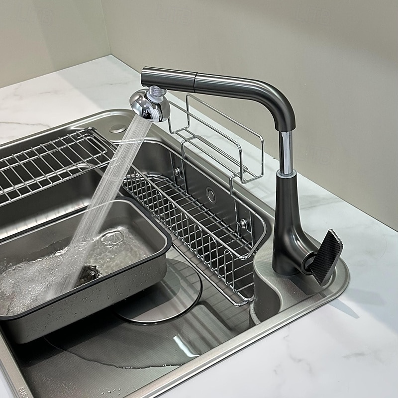 Kitchen faucet - Single Handle One Hole Electroplated / Painted Finishes Pull-out / Pull-down / Standard Spout Centerset Modern Contemporary Kitchen Taps 2025 - CAD $143.99 –P3