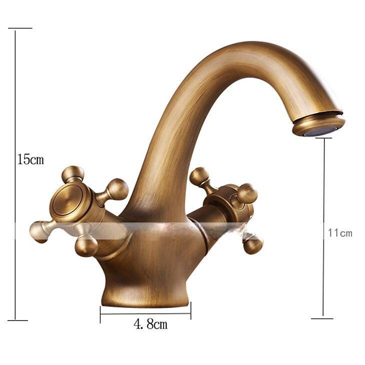 Bathroom Sink Faucet - Classic Antique Brass Centerset Two Handles One HoleBath Taps 2025 - CAD $79.99 –P1
