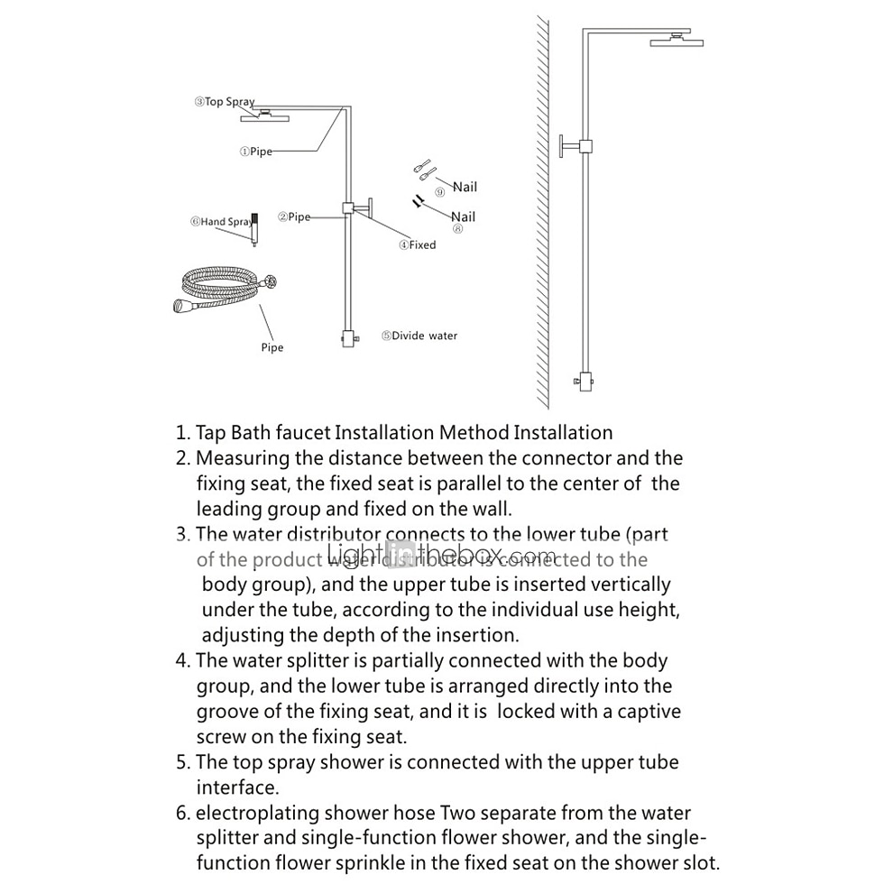 Shower System SetBrass Mount Outside Rainfall  Pullout Multi Spray and Rainfall Shower Bath Shower Mixer Taps included Bodysprays and Hot/Cold Water Switch 2025 - CAD $303.99 –P2