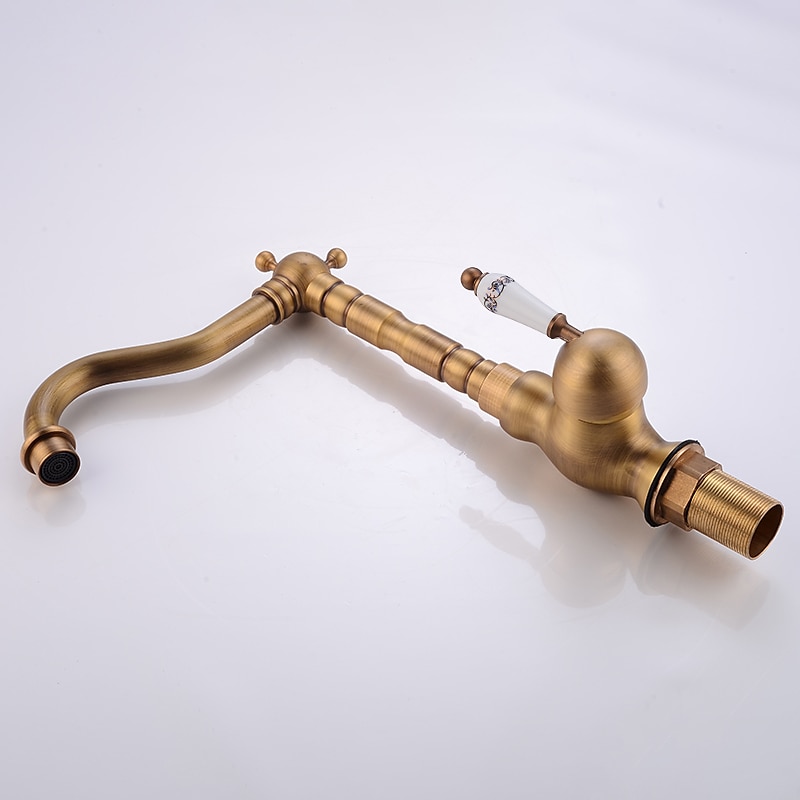 Traditional Kitchen Sink Mixer Faucet with Cold and Hot Hose Vessel Taps Single Handle 2025 - CAD $52.99 –P1