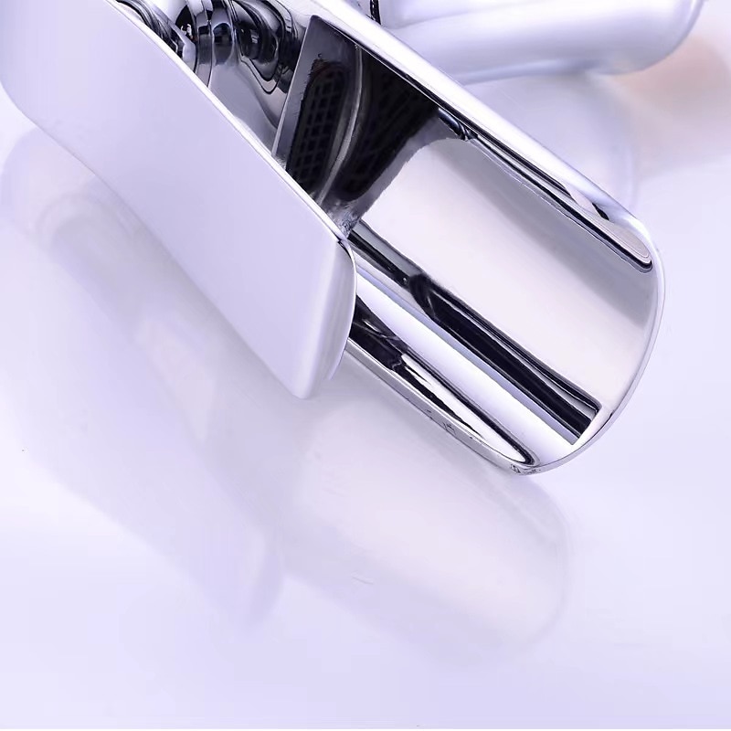 Waterfall Bathroom Sink Mixer Faucet 4.7" Spout, Mono Wash Basin Single Handle Basin Taps Washroom with Hot and Cold Hose, Monobloc Vessel Water Brass Tap Deck Mounted 2025 - CAD $87.99 –P2