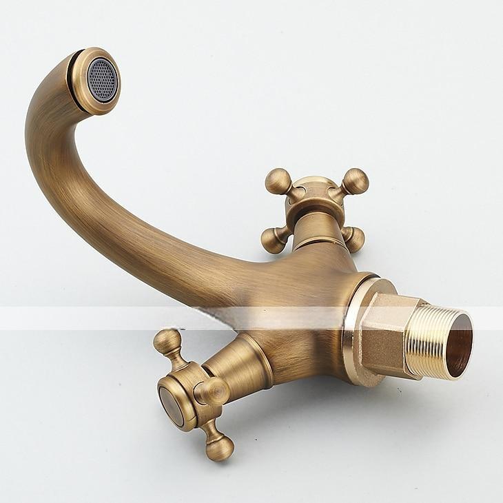 Bathroom Sink Faucet - Classic Antique Brass Centerset Two Handles One HoleBath Taps 2025 - CAD $79.99 –P3