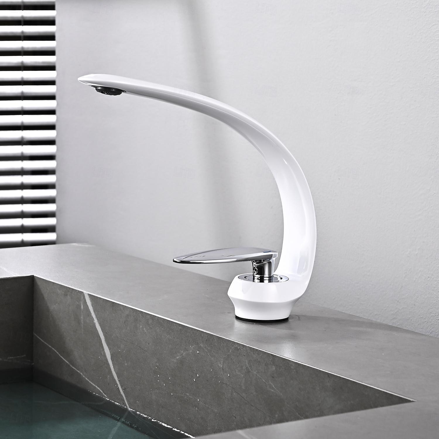 Bathroom Sink Faucet - Classic Antique Brass / Electroplated Centerset Single Handle One HoleBath Taps 2025 - CAD $111.99 –P13