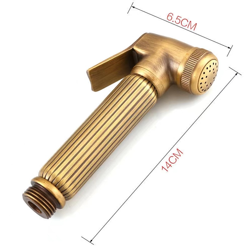 Bathroom Handheld Shower Bidet Shattaf Sprayer Set Wall Mount Brass Gold Toilet Hand Held Bidet Shower Spray Wall Bracket Hose Diaper Cleaning 2025 - CAD $71.99 –P1