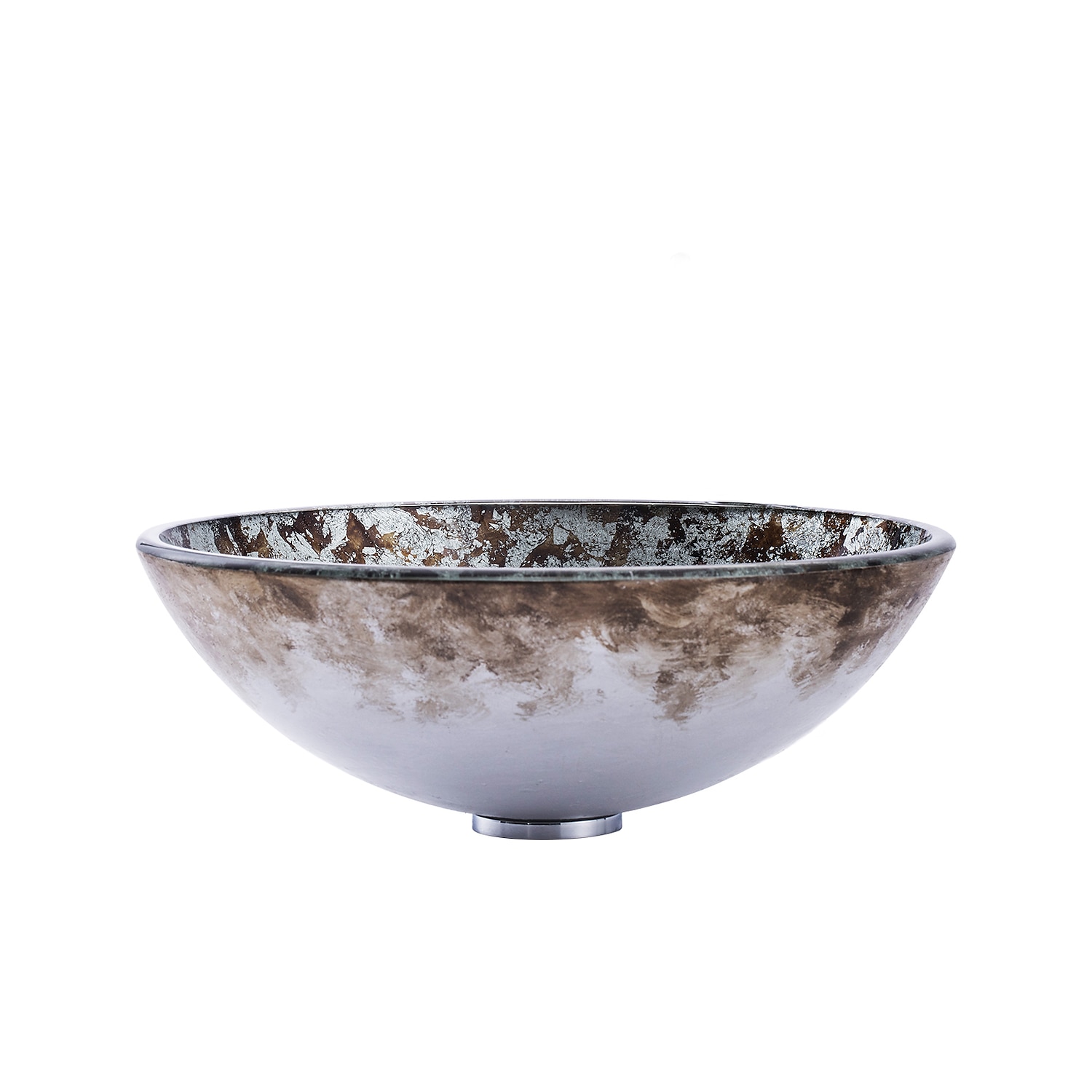 Round Bathroom Sink Set 16.5" X 5.7" Artistic Vanity Sink Bowl Golden Pattern Tempered Glass Finish Art Basin Above Counter Sink Brass Vessel Sink 2025 - CAD $303.99 –P4
