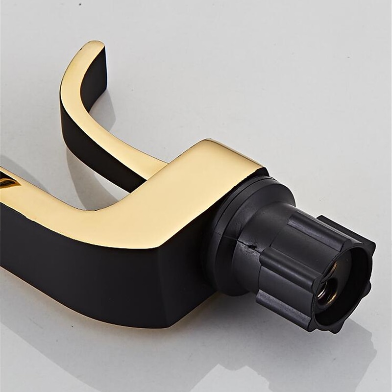 Waterfall Bathroom Sink Mixer Faucet Brass, Basin Taps Single Handle One Hole with Hot and Cold Hose Vessel Water Tap Deck Mounted 2025 - CAD $191.99 –P7