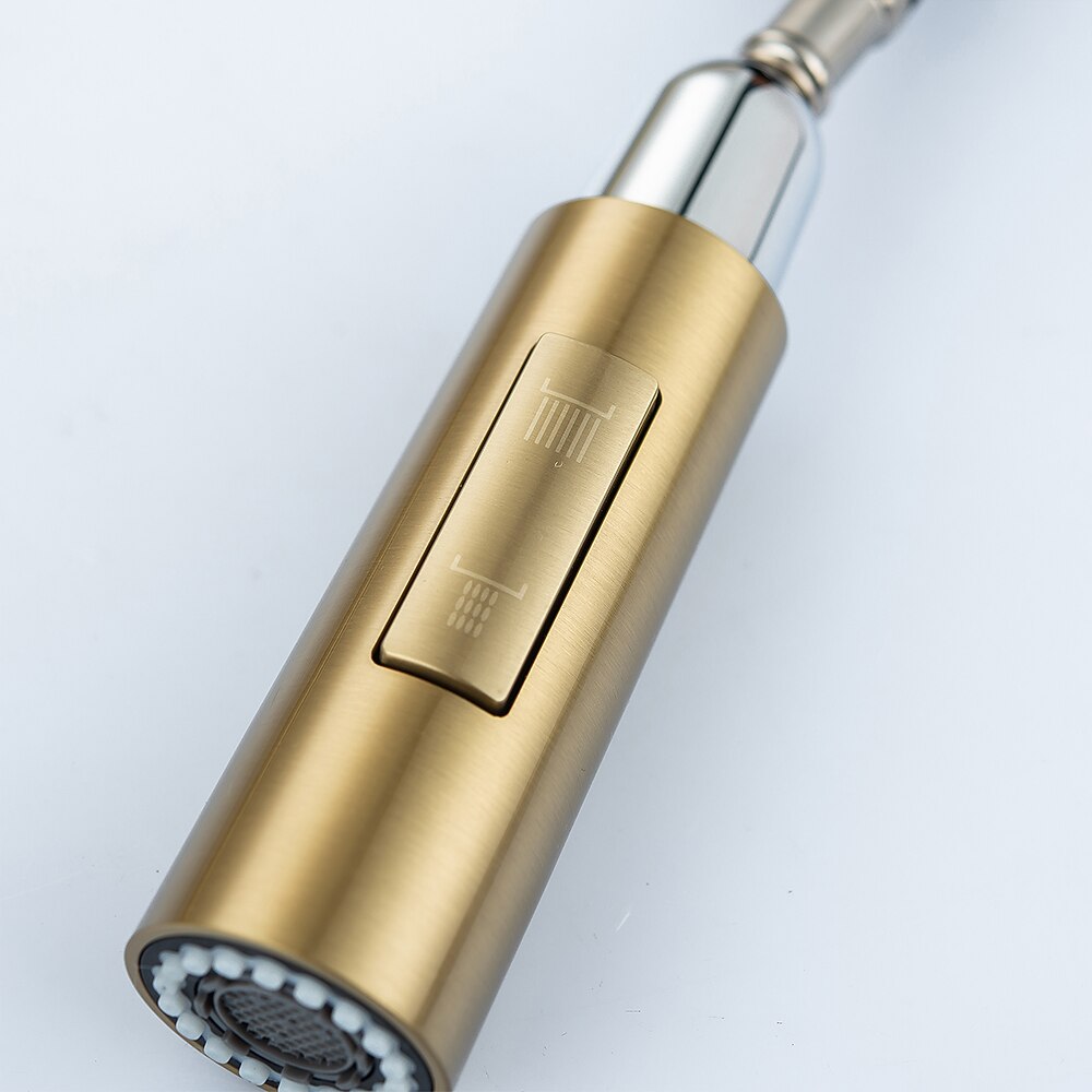 Kitchen Faucet with Pull-out SpraySingle Handle One Hole 2-modes Brass Kitchen Taps 2025 - CAD $199.99 –P14