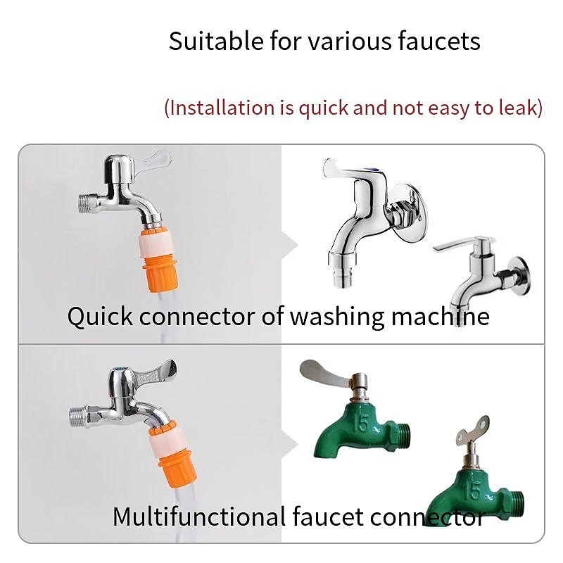 5Pcs Faucet Joint Hose To Hard Pipes Adapter Tap Connector Faucet Adapter Multipurpose garden Tap Hose Connector 2025 - CAD $6.99 –P3