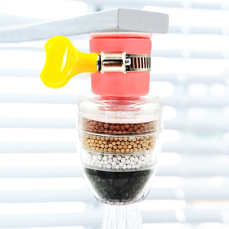 Six-Layer Adjustable Faucet Filter Water Purifier Household Bathroom Kitchen Tap Water Filter Splash-Proof Water Faucet Shower 2025 - CAD $6.99 –P12
