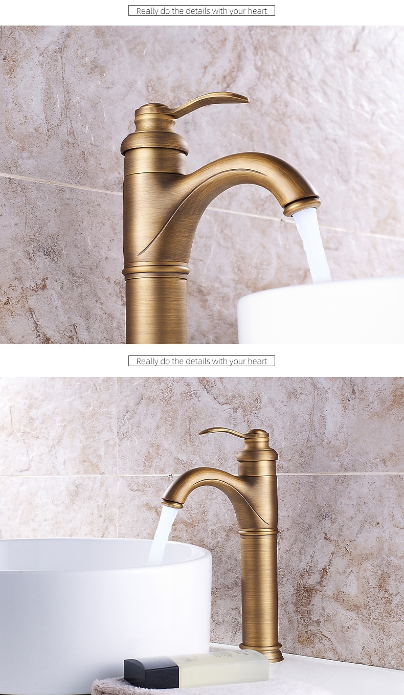Single Handle Bathroom Faucet,Brass One Hole Waterfall/Centerset, Brass Traditional Bathroom Sink Faucet Contain with Cold and Hot Water 2025 - CAD $79.99 –P5