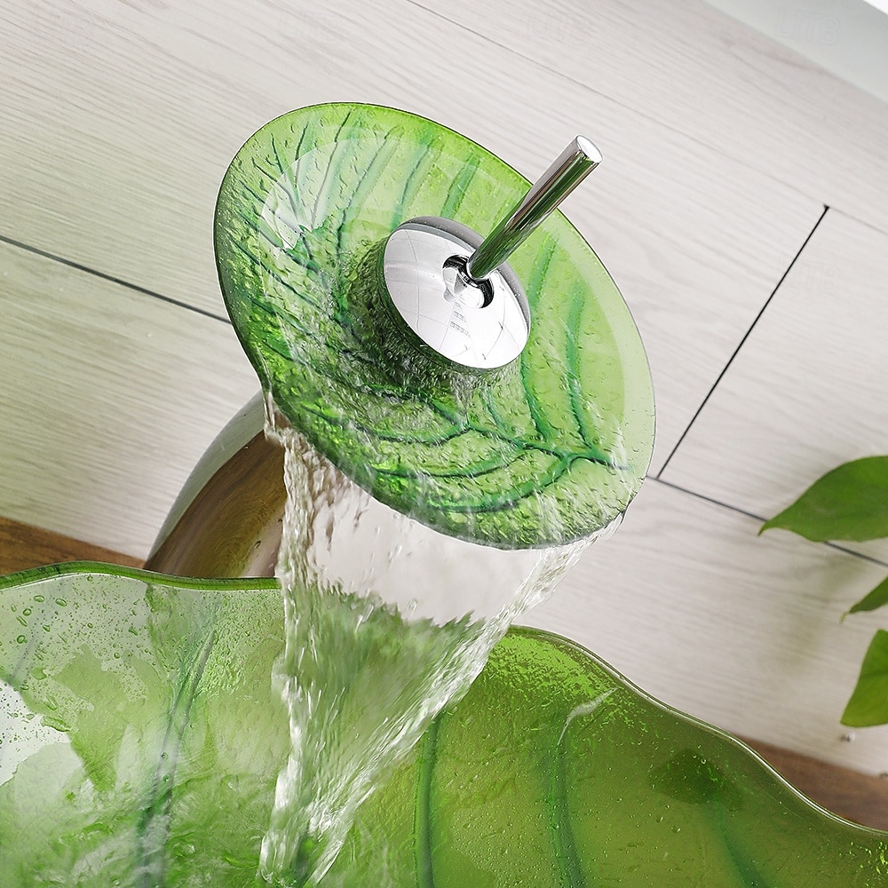 Vessel Sink for Bathroom Modern Leaf Style Bathroom Vanity Sinks Above Counter Countertop Basin sink 2025 - CAD $558.99 –P4