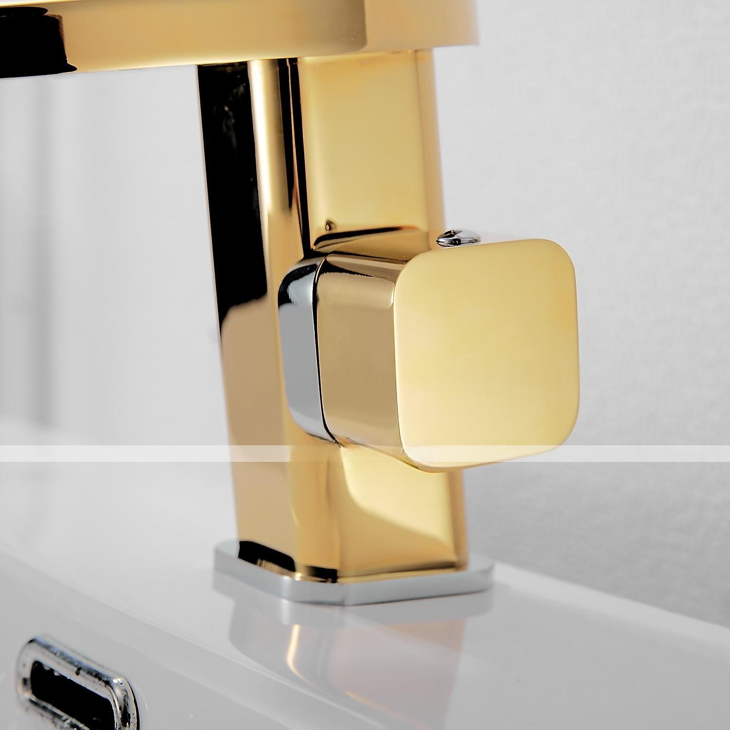 Bathroom Sink Faucet,LED Waterfall Temperature Controlled 3-Colors Electroplated Centerset Single Handle One Hole Bath Taps 2025 - CAD $95.99 –P8