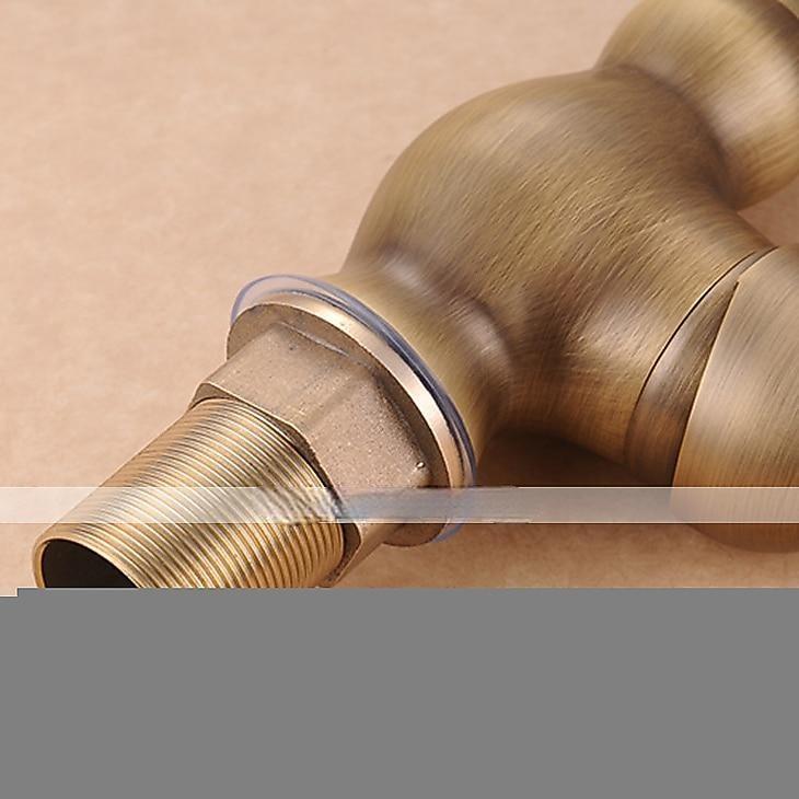 Antique Brass Bathroom Sink Faucet,Single Handle One Hole Traditional Bath Taps with Hot and Cold Water and Ceramic Valve 2025 - CAD $79.99 –P3