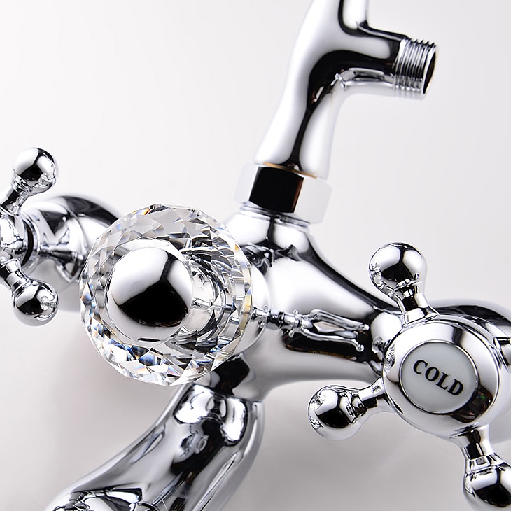Bathtub Faucet - Modern Contemporary Electroplated Roman Tub Ceramic Valve Bath Shower Mixer Taps 2025 - CAD $303.99 –P5