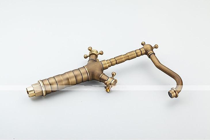 Antique Copper Faucet with Drain,Pre Rinse Rotatable Widespread Centerset Two Handles One Hole Bath Taps with Hot and Cold Switch 2025 - CAD $111.99 –P5