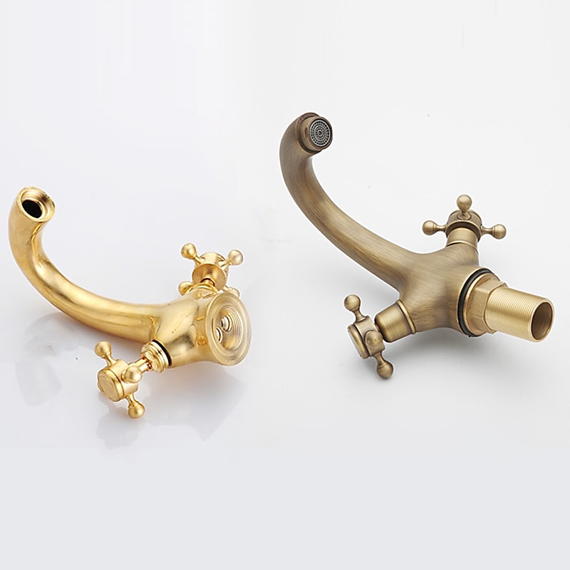 Bathroom Sink Faucet,Classic Electroplated / Painted Finishes Centerset Two Handles One Hole Bath Taps 2025 - CAD $103.99 –P11