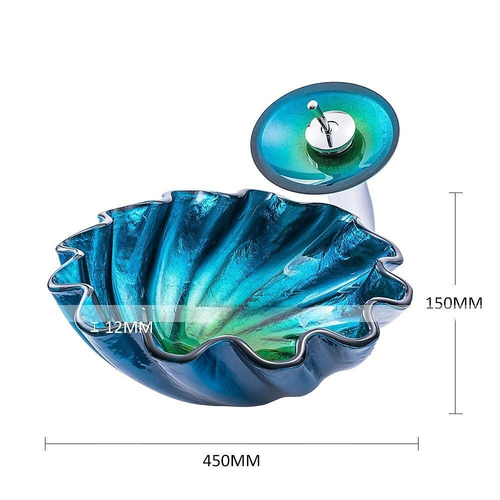 Bathroom Sink / Bathroom Faucet / Bathroom Mounting Ring Contemporary / Antique - Tempered Glass Round Vessel Sink 2025 - CAD $398.99 –P3