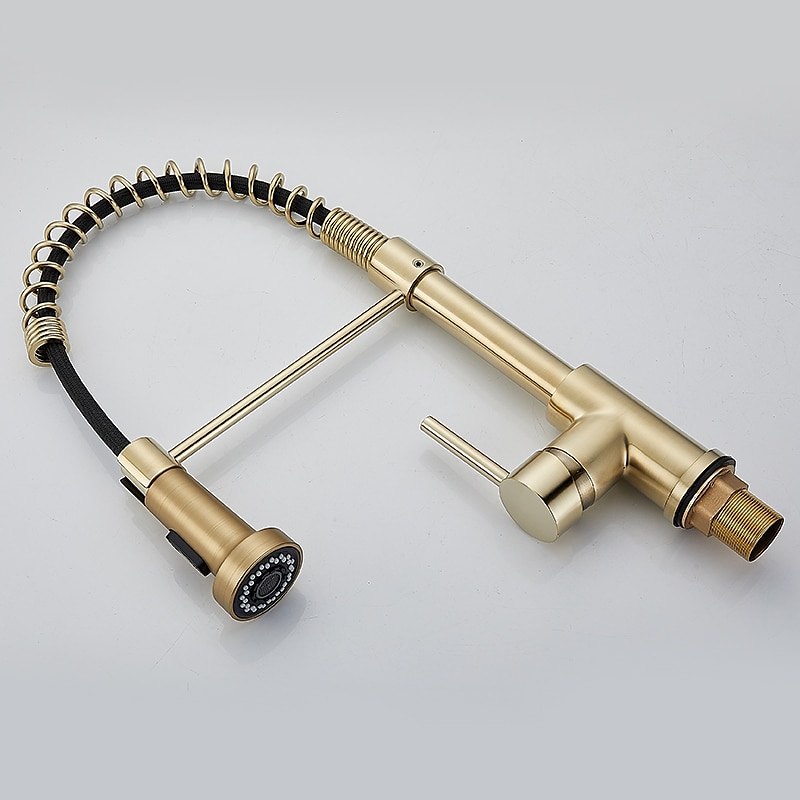 Kitchen Faucet Pull Donw High Arc Spout 360 Swivel Single Handle Sink Mixer Taps Kitchen Vessel Tap with Hot and Cold Water Hose 2025 - CAD $103.99 –P1